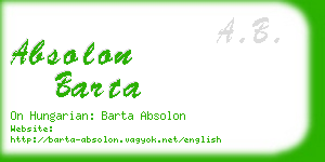 absolon barta business card